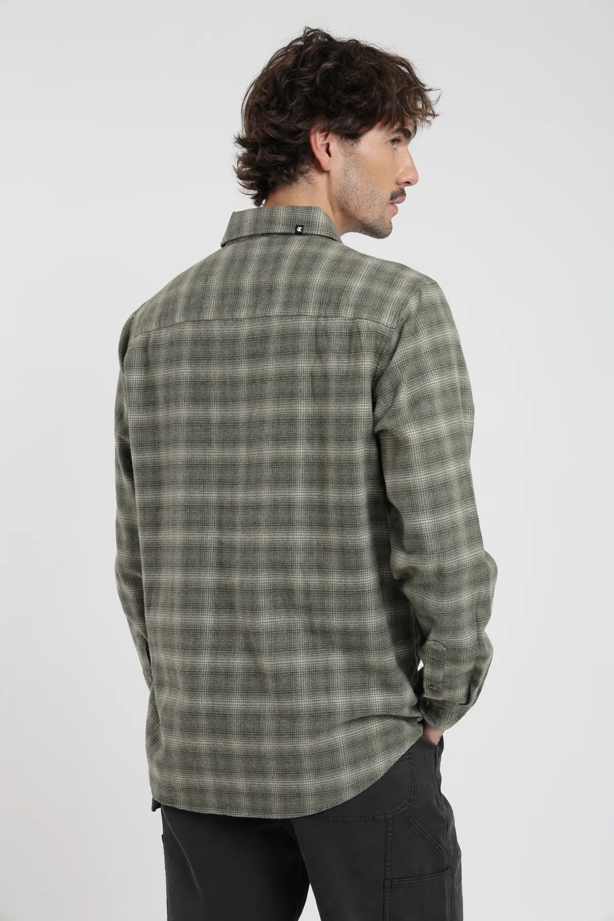 Camisa manga larga Franela verde - Algodón orgánico - Frøens