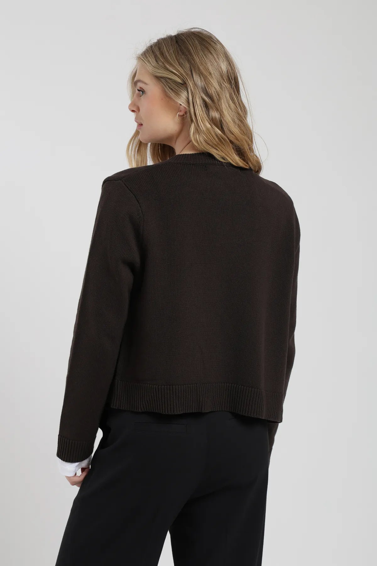 Cardigan mujer Natal café - Algodón orgánico - Frøens