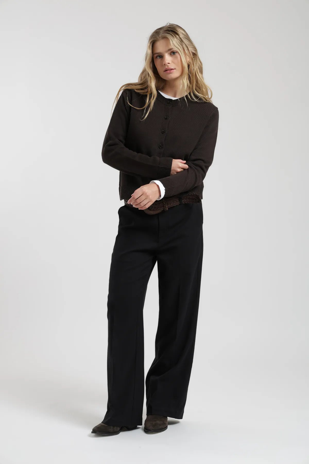 Cardigan mujer Natal café - Algodón orgánico - Frøens