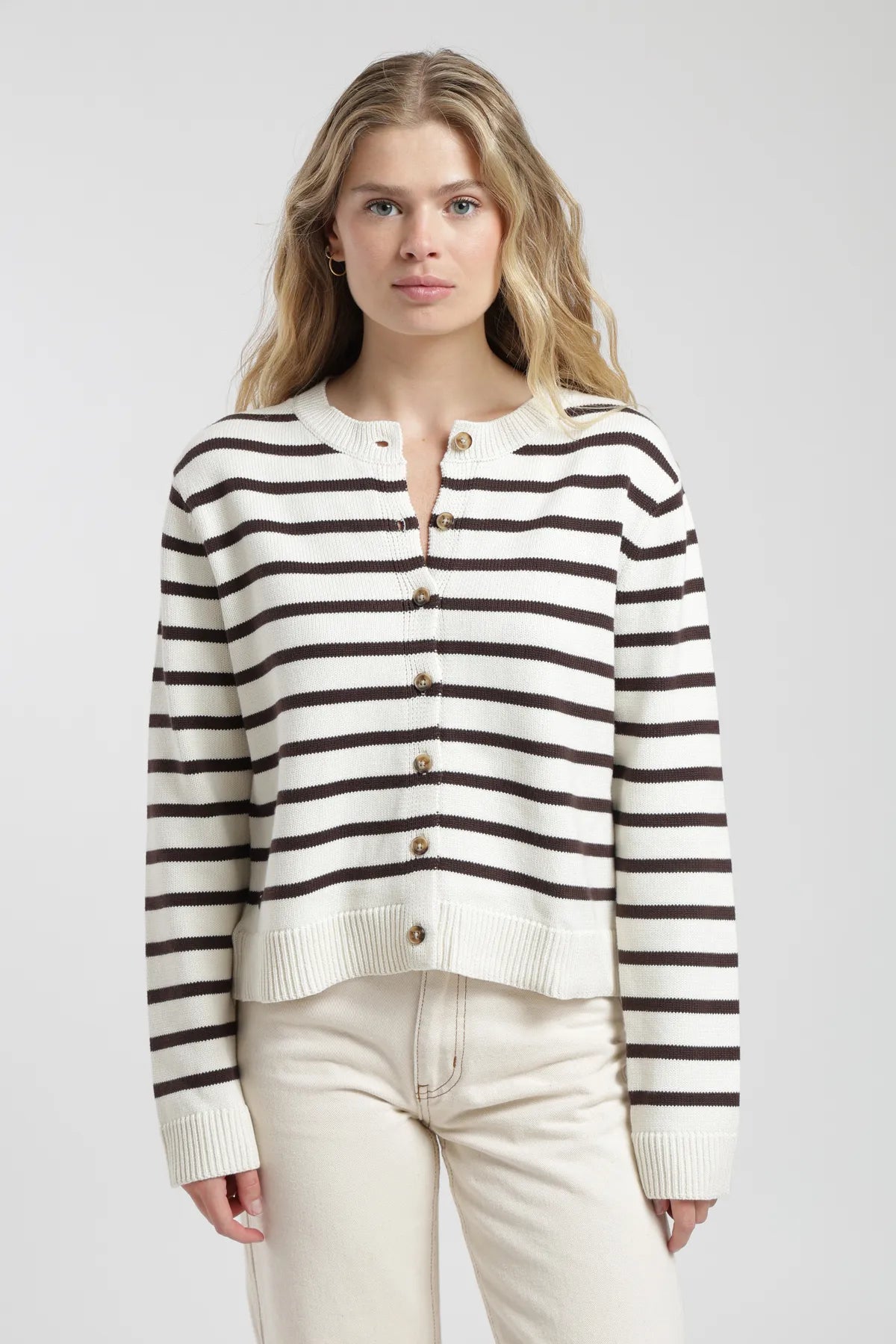 Cardigan mujer Natal crudo - Algodón orgánico - Frøens