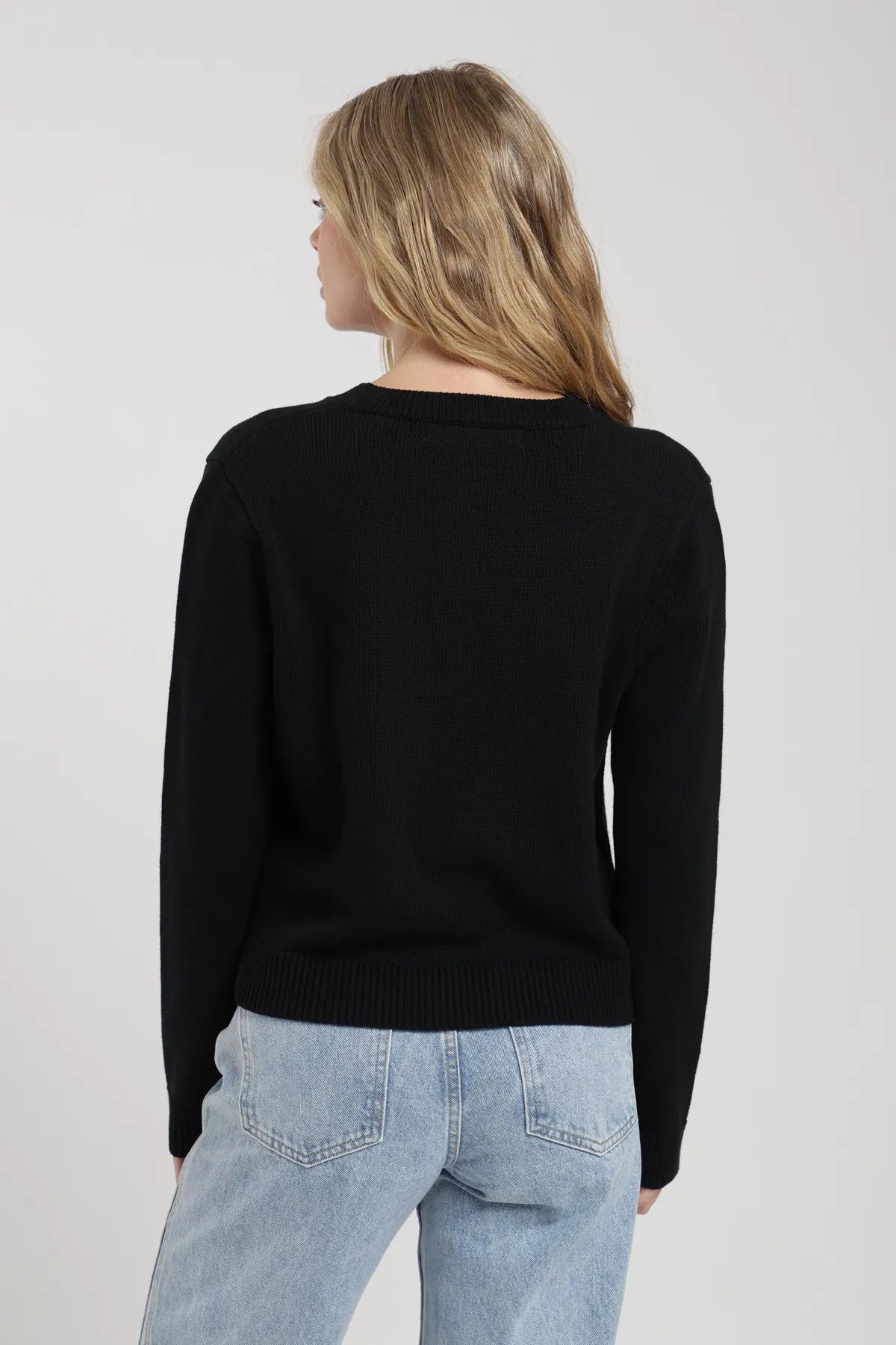 Cardigan mujer Natal negro - Algodón orgánico - Frøens