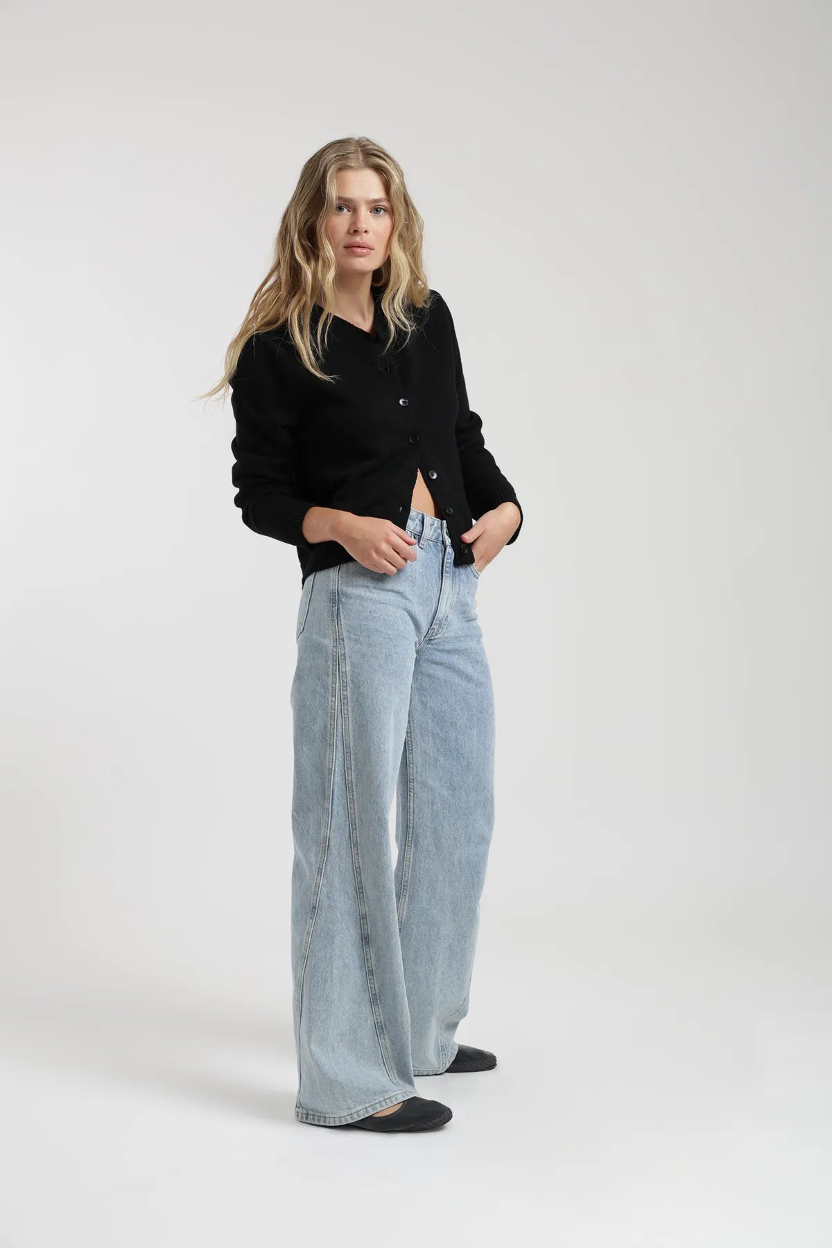 Cardigan mujer Natal negro - Algodón orgánico - Frøens