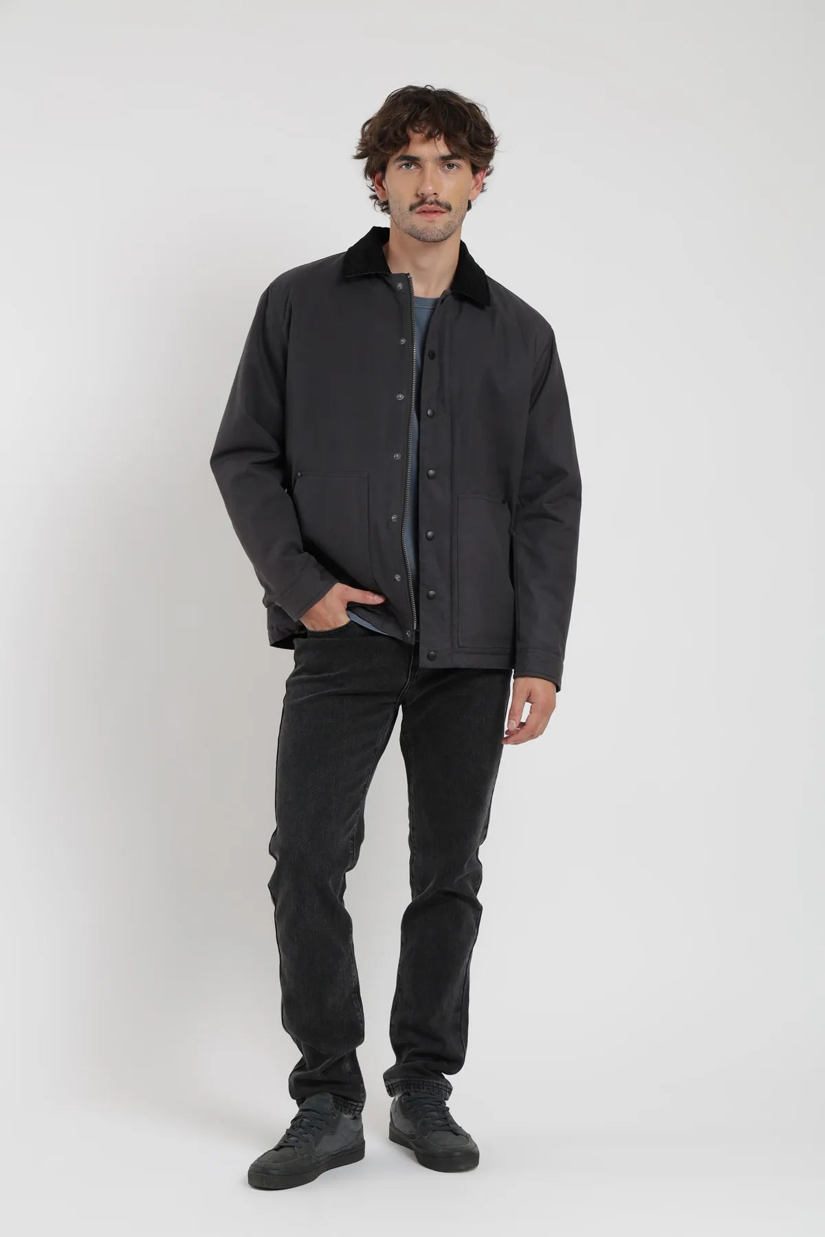 Chaqueta hombre Field grafito - Algodón orgánico - Frøens