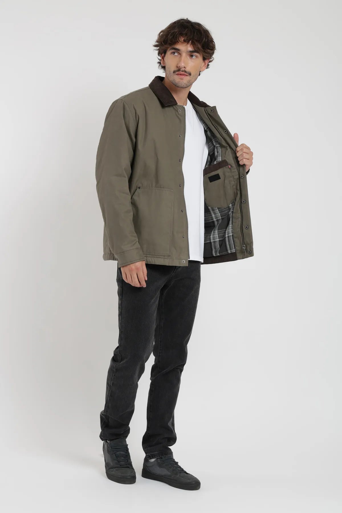 Chaqueta hombre Field olivo - Algodón orgánico - Frøens