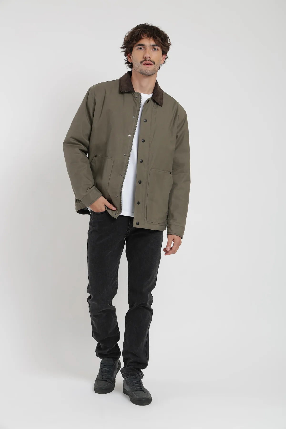 Chaqueta hombre Field olivo - Algodón orgánico - Frøens