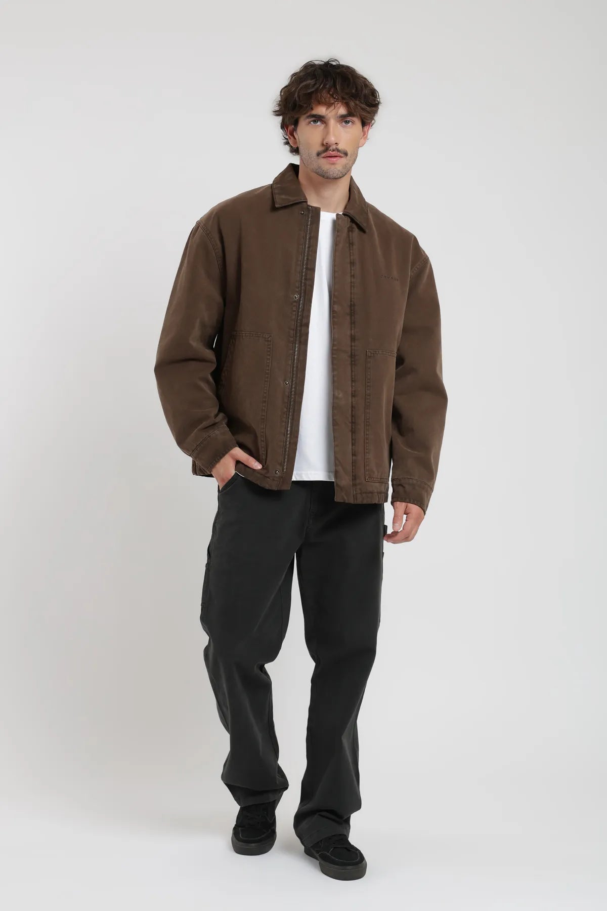 Chaqueta hombre Petrohué café - Algodón orgánico - Frøens