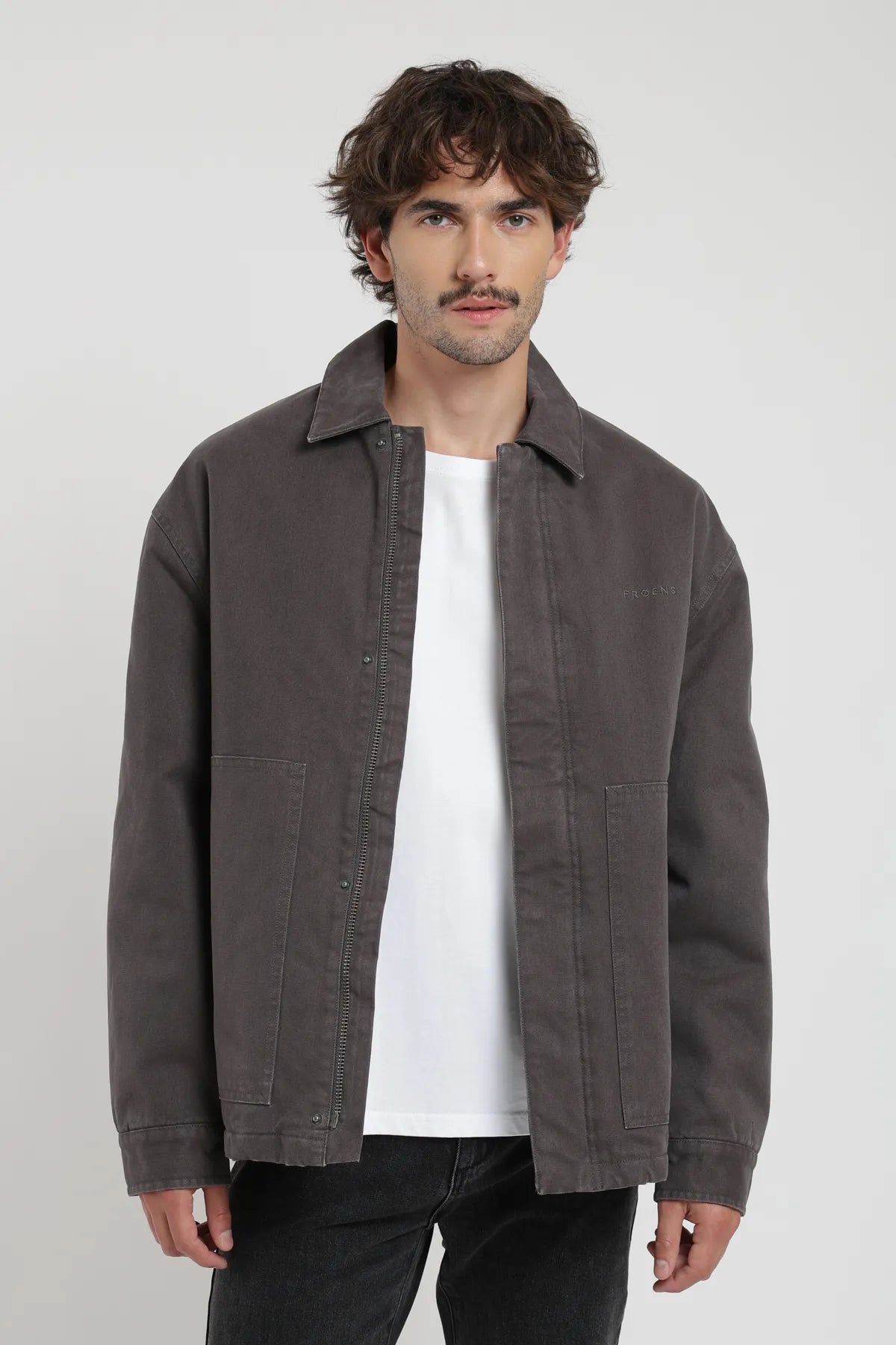 Chaqueta hombre Petrohué grafito - Algodón orgánico - Frøens