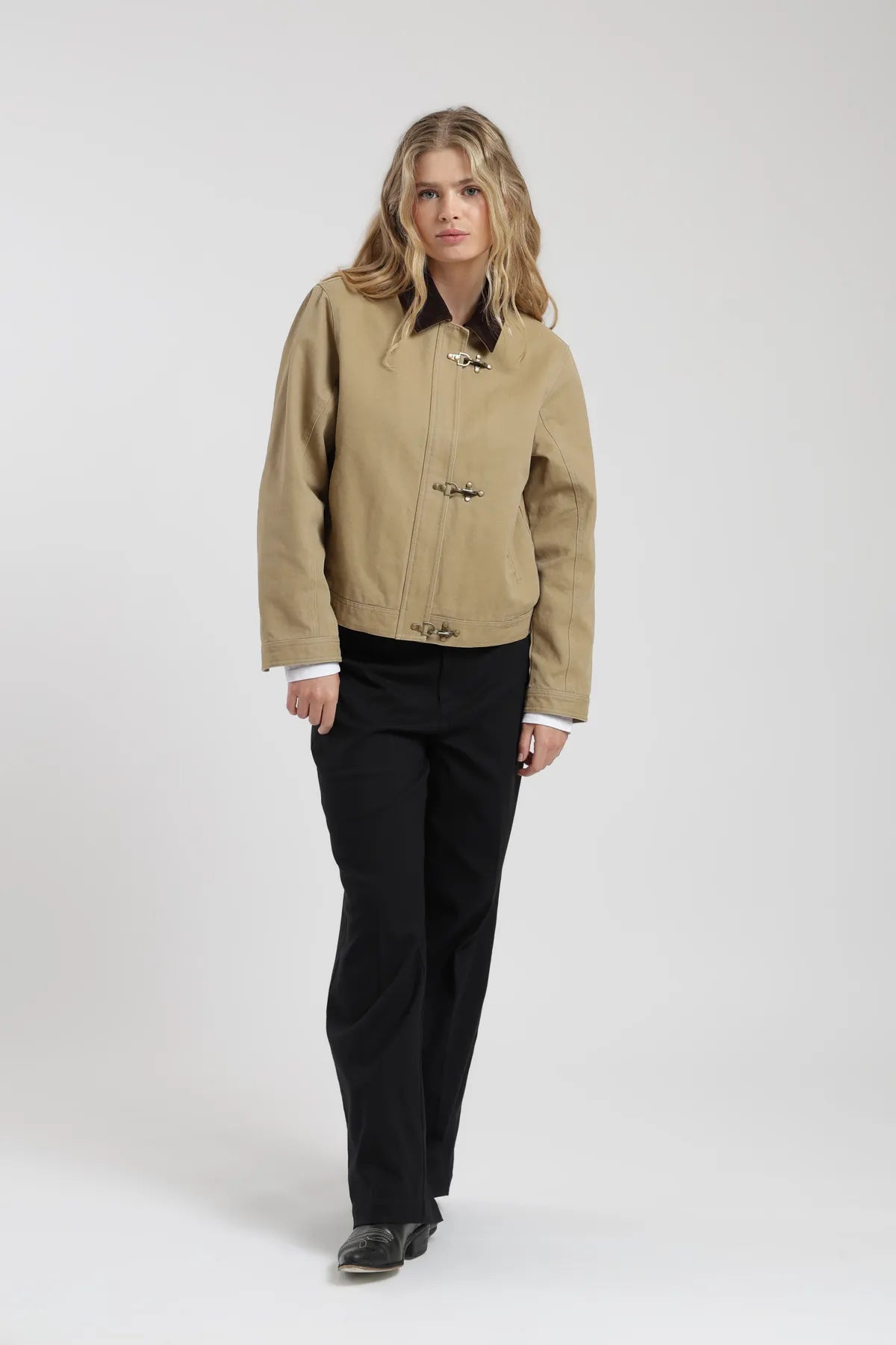 Chaqueta mujer Barn beige - Algodón orgánico - Frøens