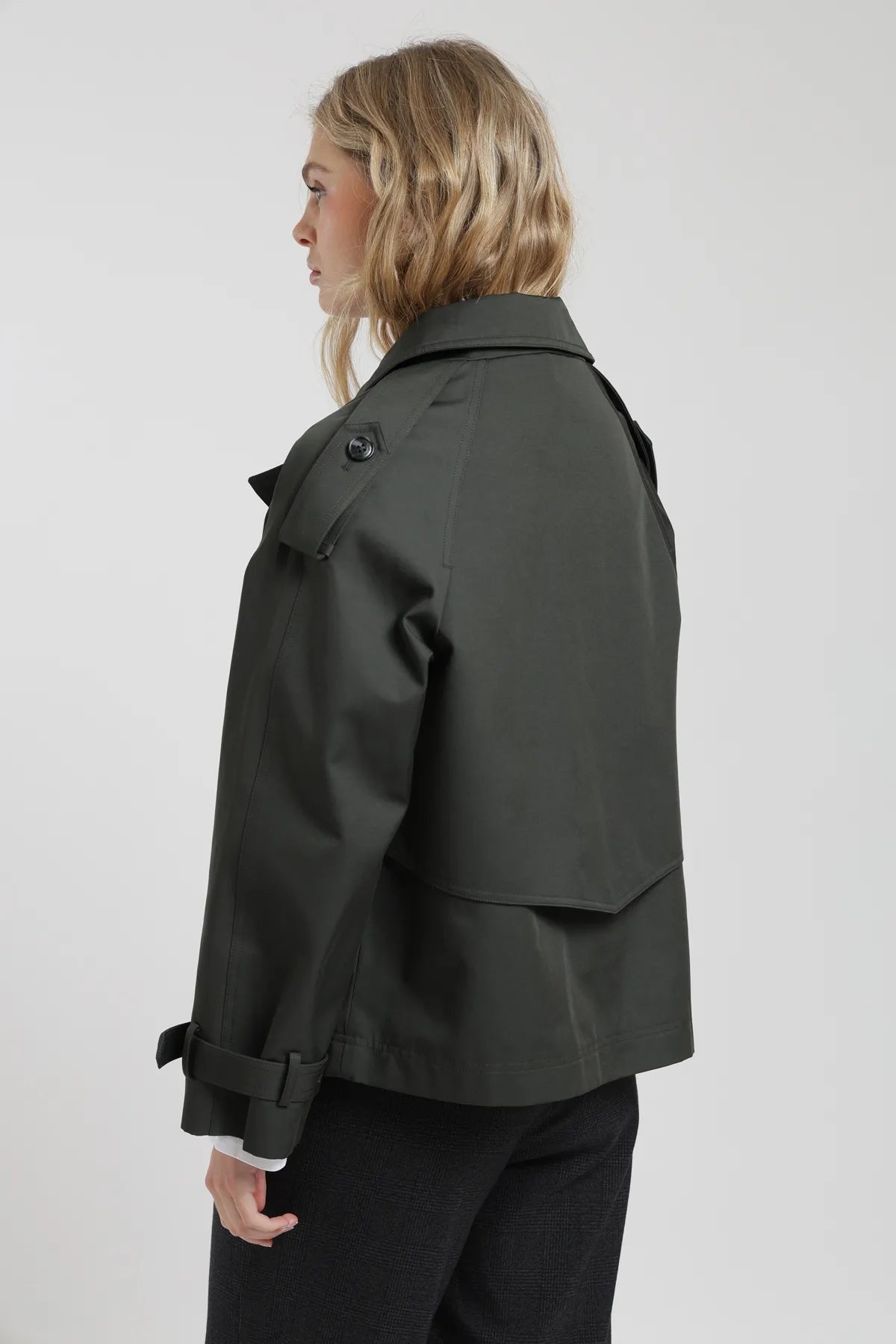 Chaqueta mujer Trench verde - Algodón orgánico - Frøens