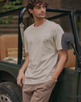 Polera manga corta hombre Fungi beige