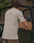 Polera manga corta hombre Fungi beige