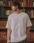 Polera manga corta hombre Oversize blanco