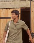 Camisa manga corta Puelche olivo