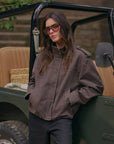 Chaqueta mujer Bomber café