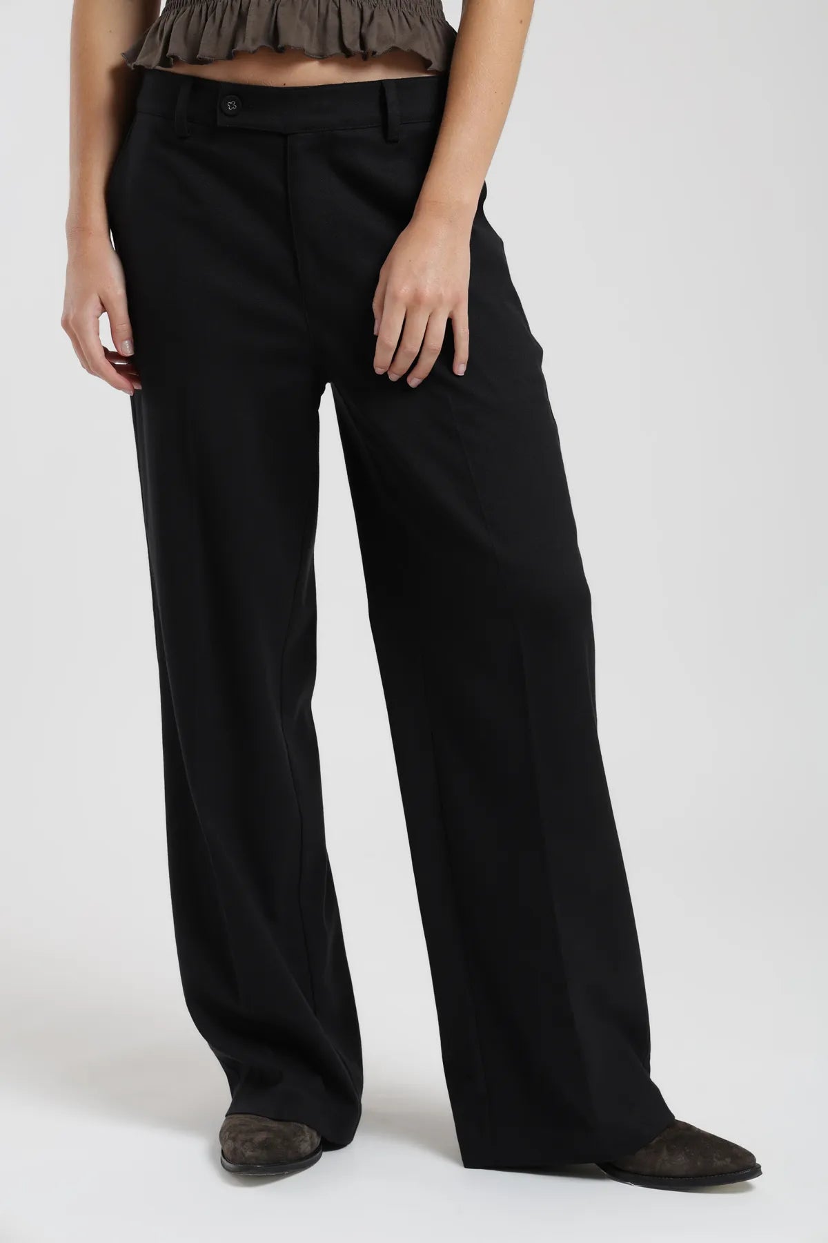 Pantalón mujer Moca negro - Poliéster reciclado - Frøens