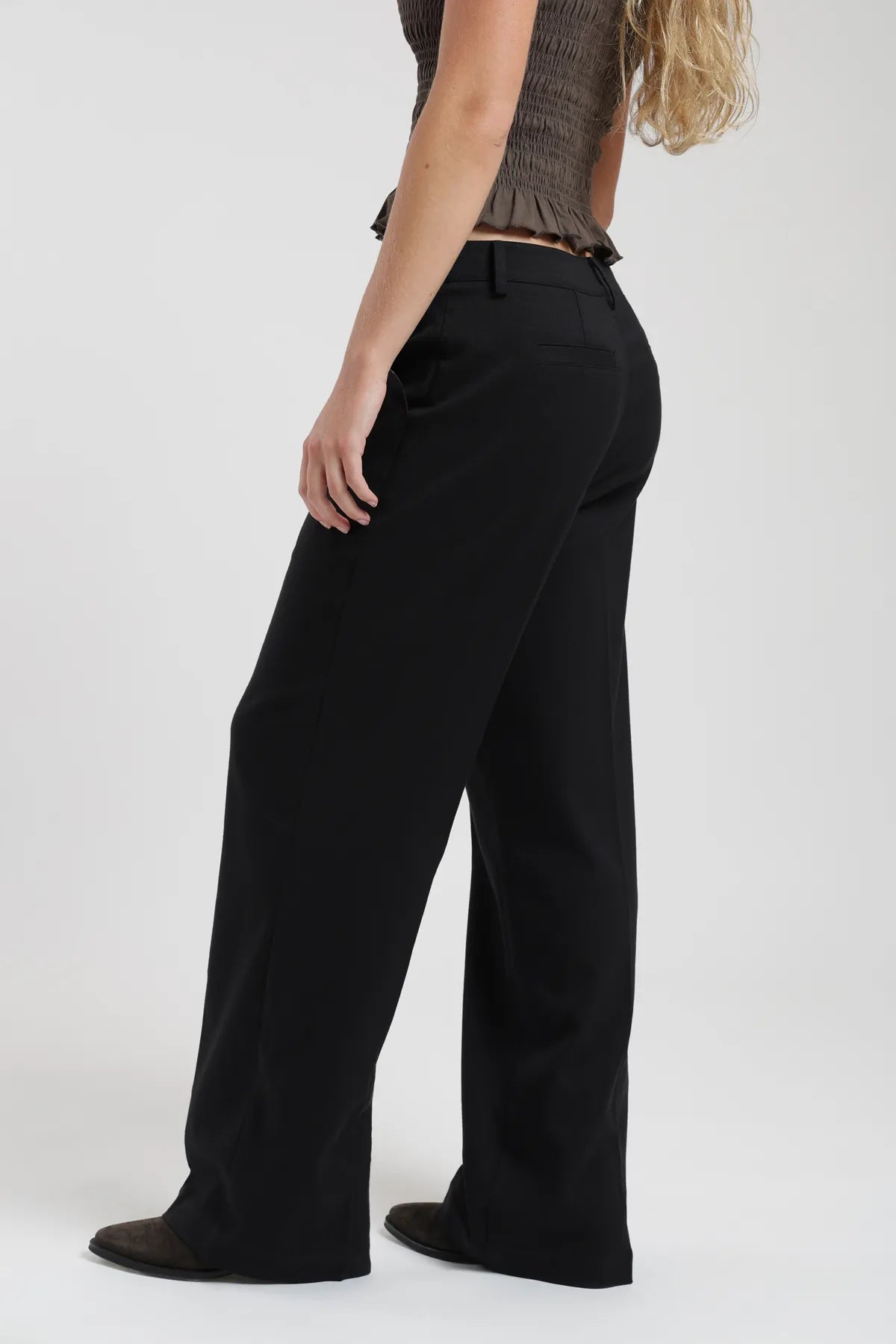 Pantalón mujer Moca negro - Poliéster reciclado - Frøens