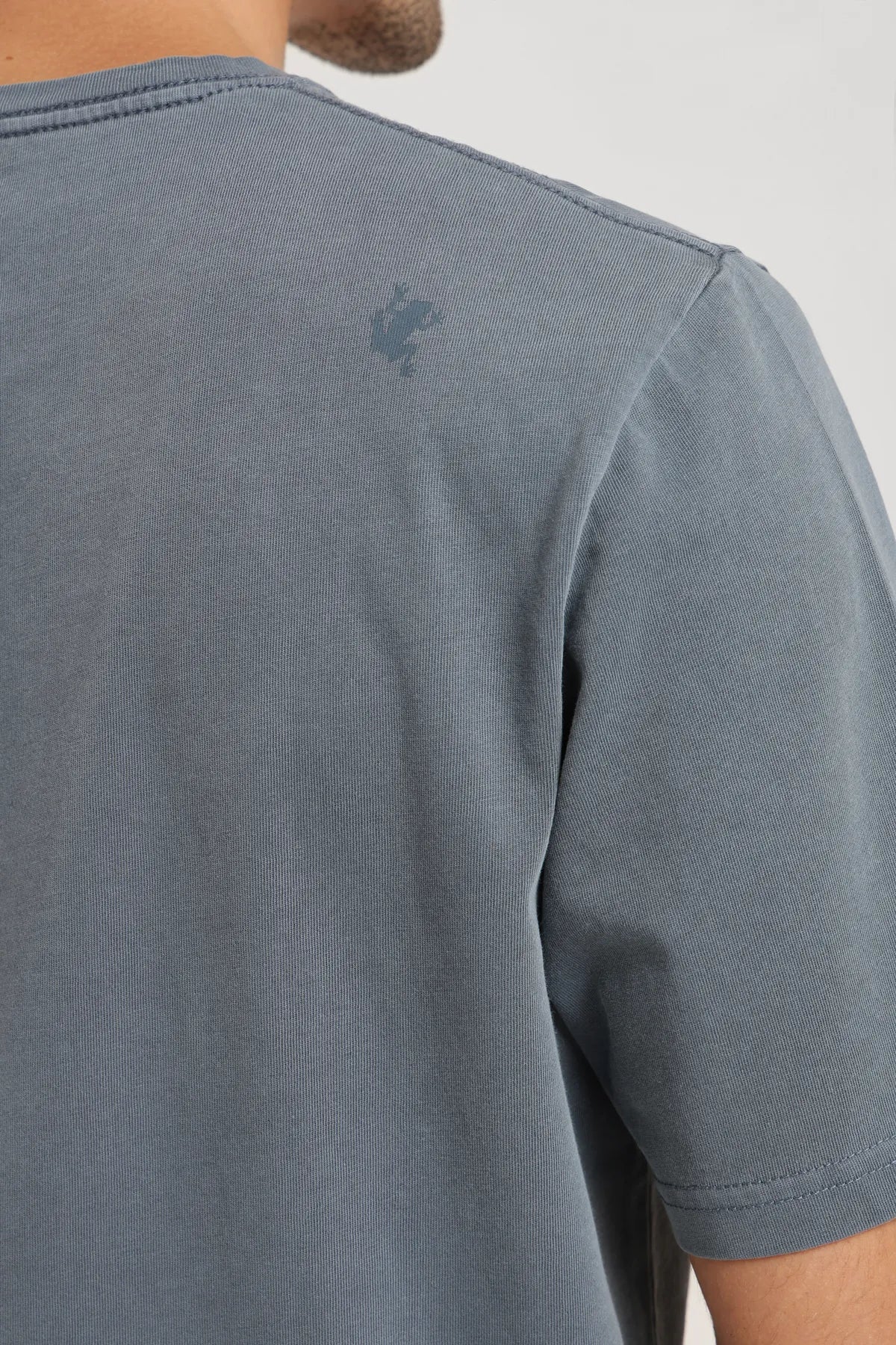 Polera manga corta hombre Plain Heavyweight azul - Algodón orgánico - Frøens