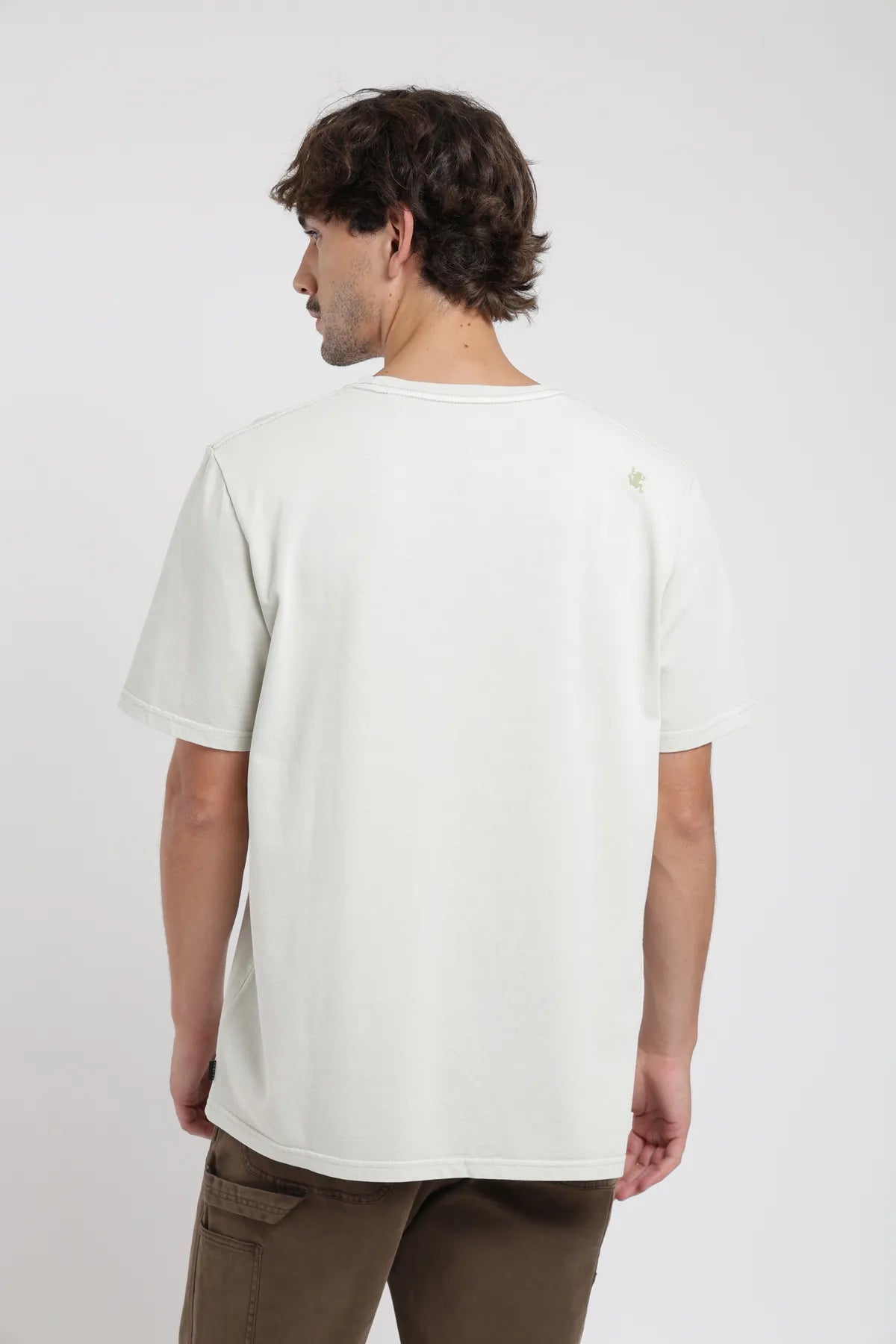 Polera manga corta hombre Plain Heavyweight beige - Algodón orgánico - Frøens