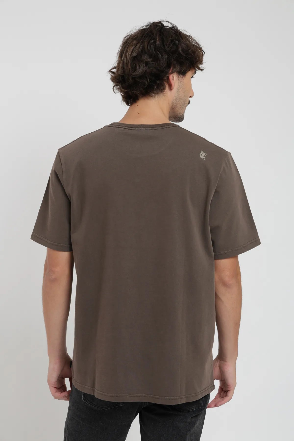 Polera manga corta hombre Plain Heavyweight café - Algodón orgánico - Frøens