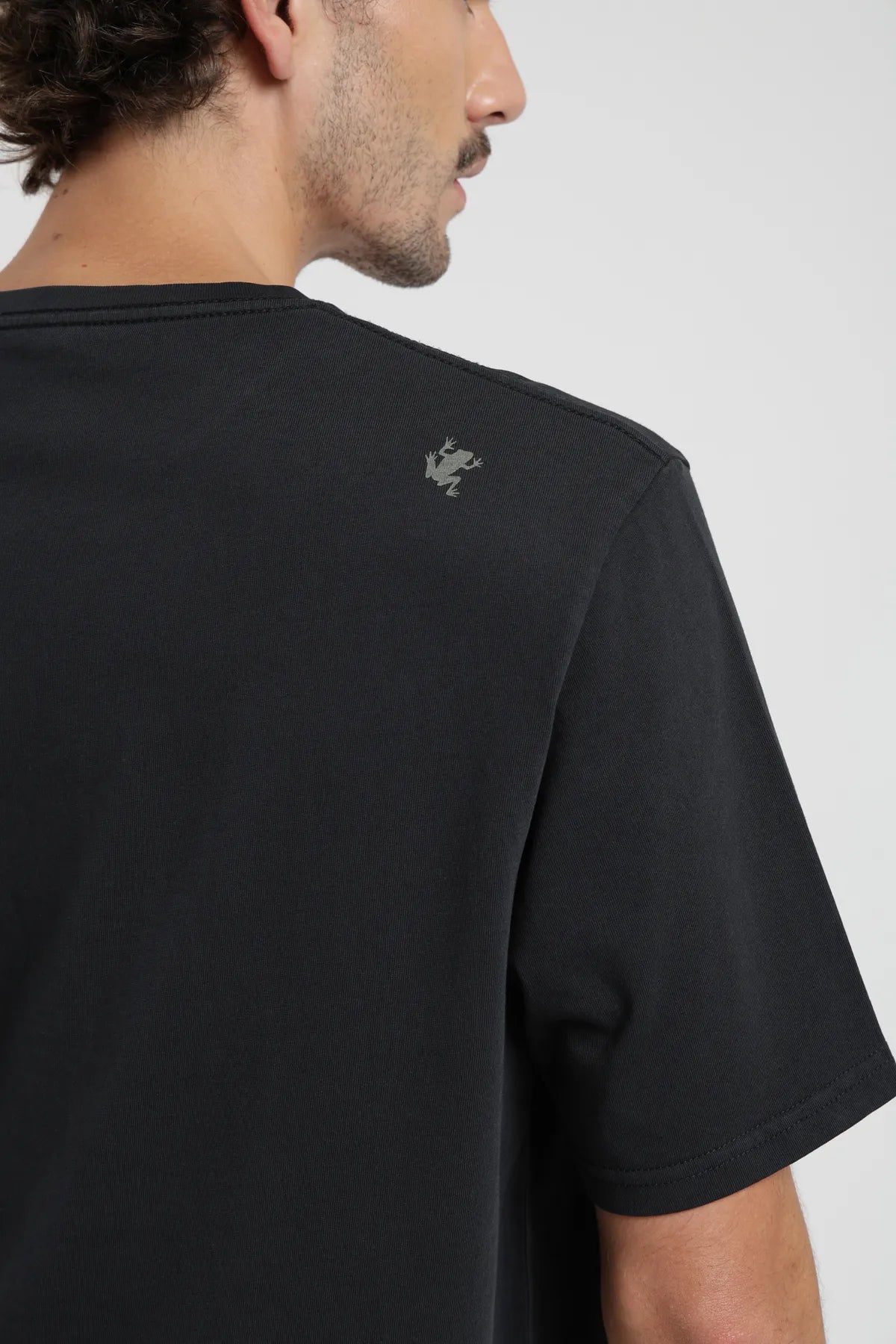 Polera manga corta hombre Plain Heavyweight negro - Algodón orgánico - Frøens