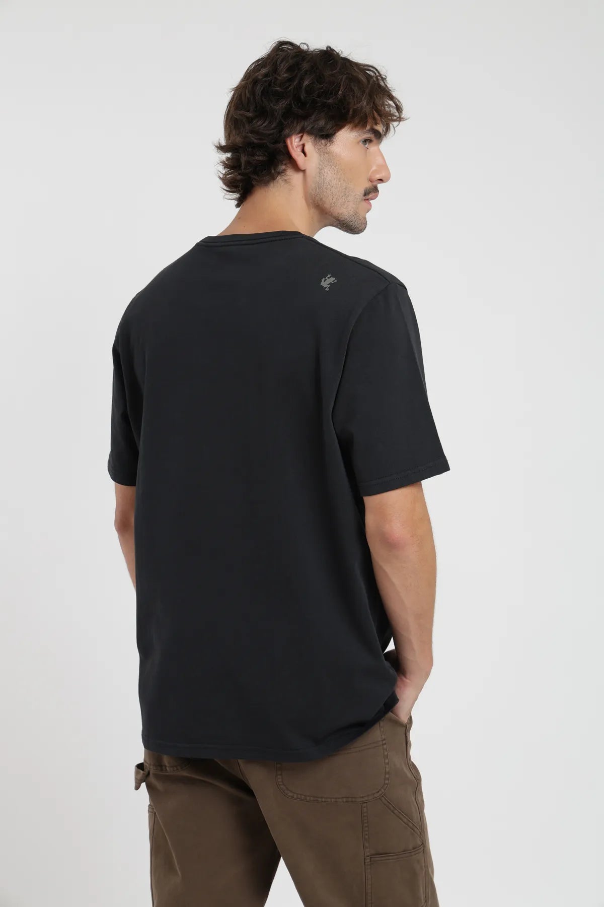 Polera manga corta hombre Plain Heavyweight negro - Algodón orgánico - Frøens