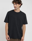 Polera manga corta hombre Plain Heavyweight negro - Algodón orgánico - Frøens
