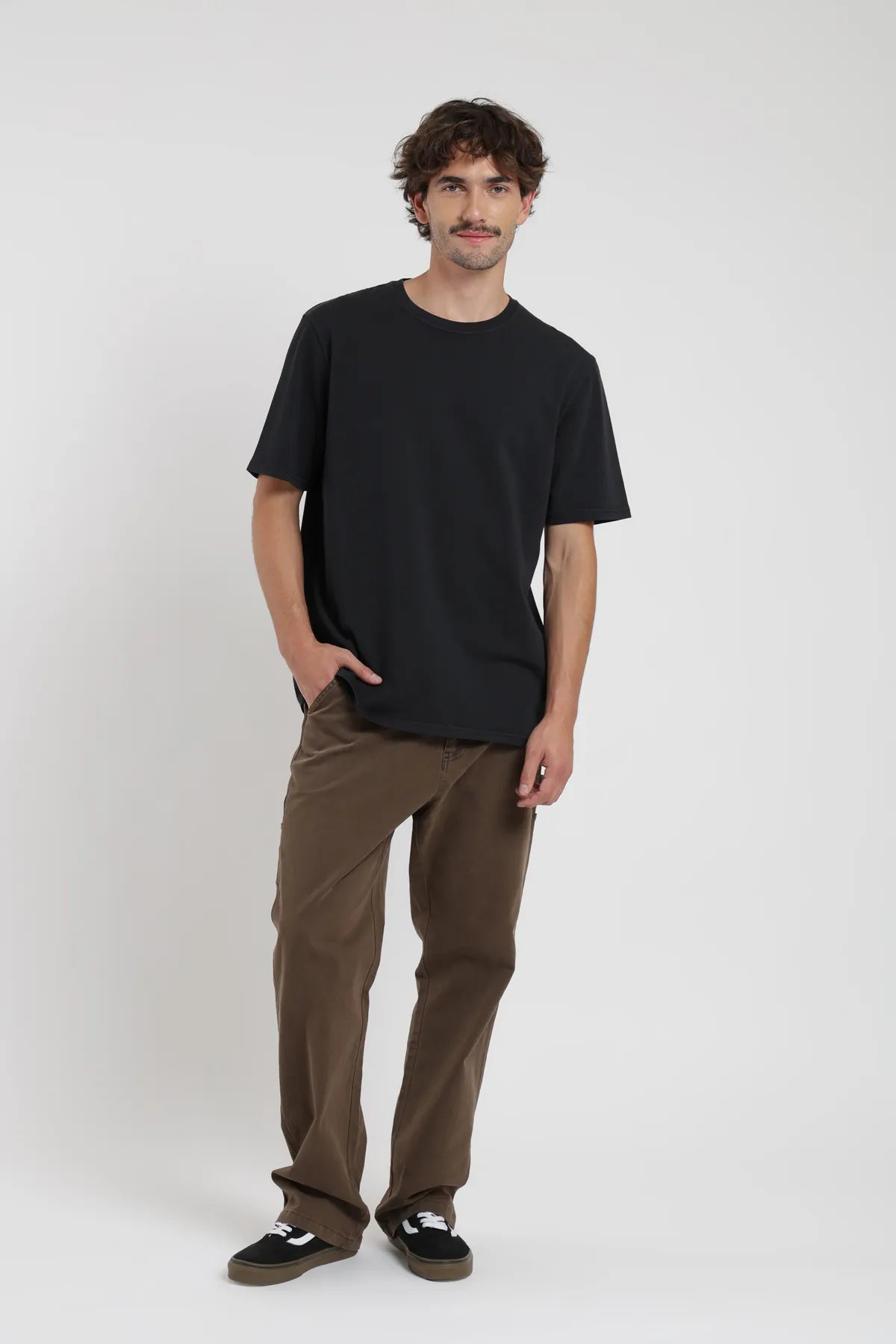 Polera manga corta hombre Plain Heavyweight negro - Algodón orgánico - Frøens