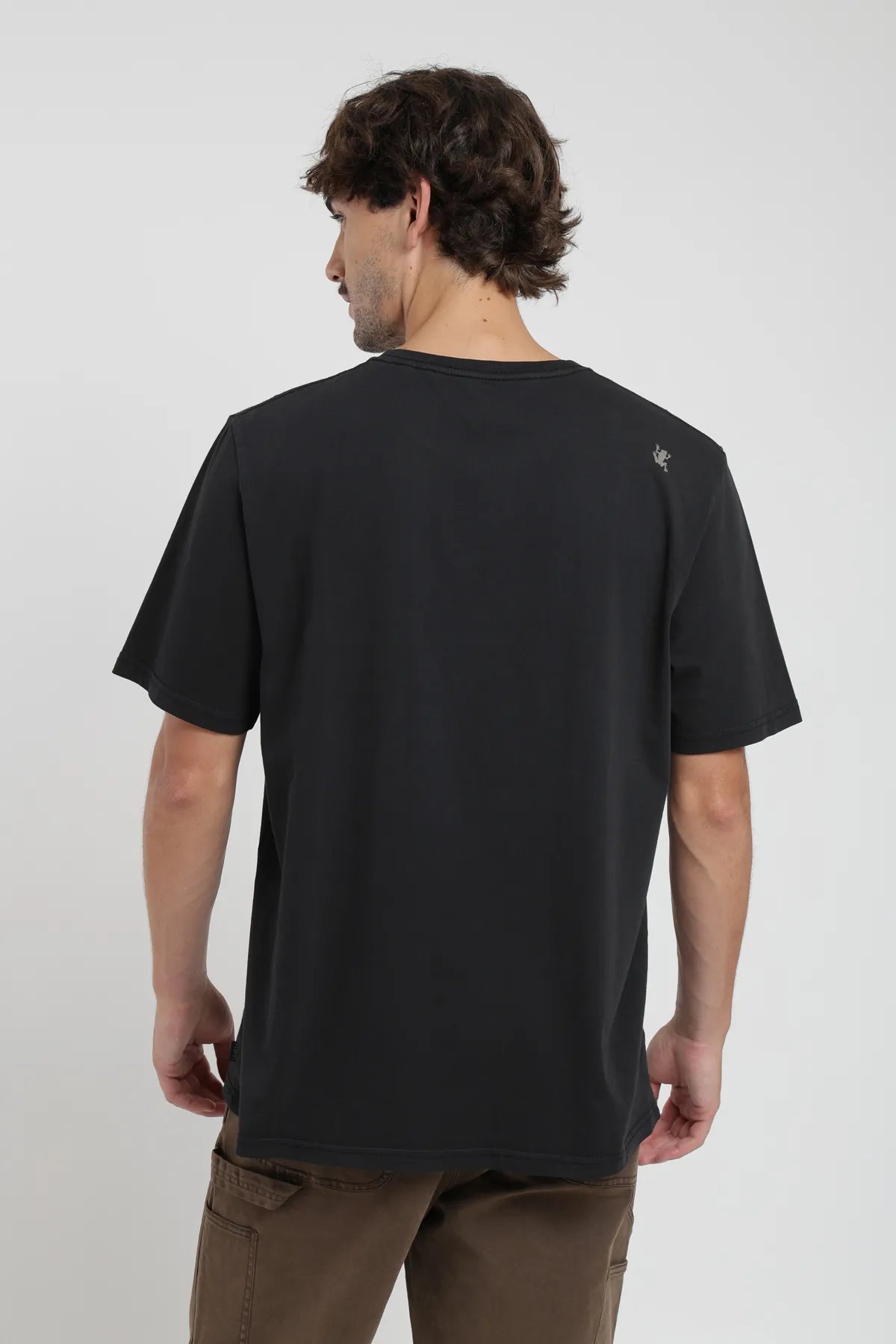 Polera manga corta hombre Auto negro - Algodón orgánico - Frøens