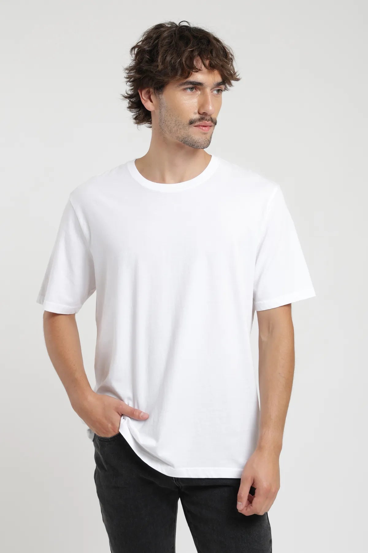 Polera manga corta hombre Plain blanco - Algodón orgánico - Frøens