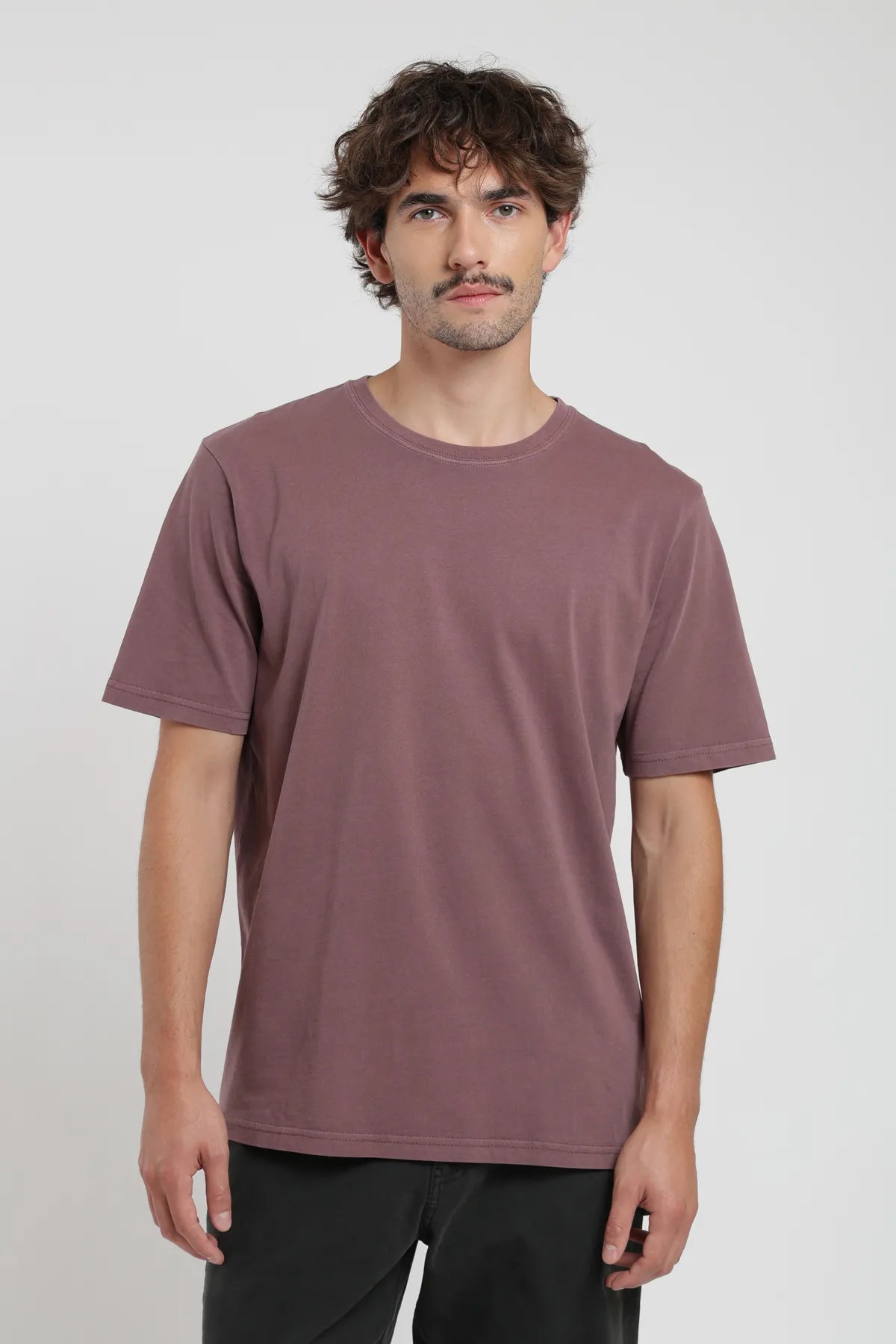 Polera manga corta hombre Plain burdeo - Algodón orgánico - Frøens