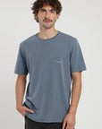 Polera manga corta hombre Text azul - Algodón orgánico - Frøens