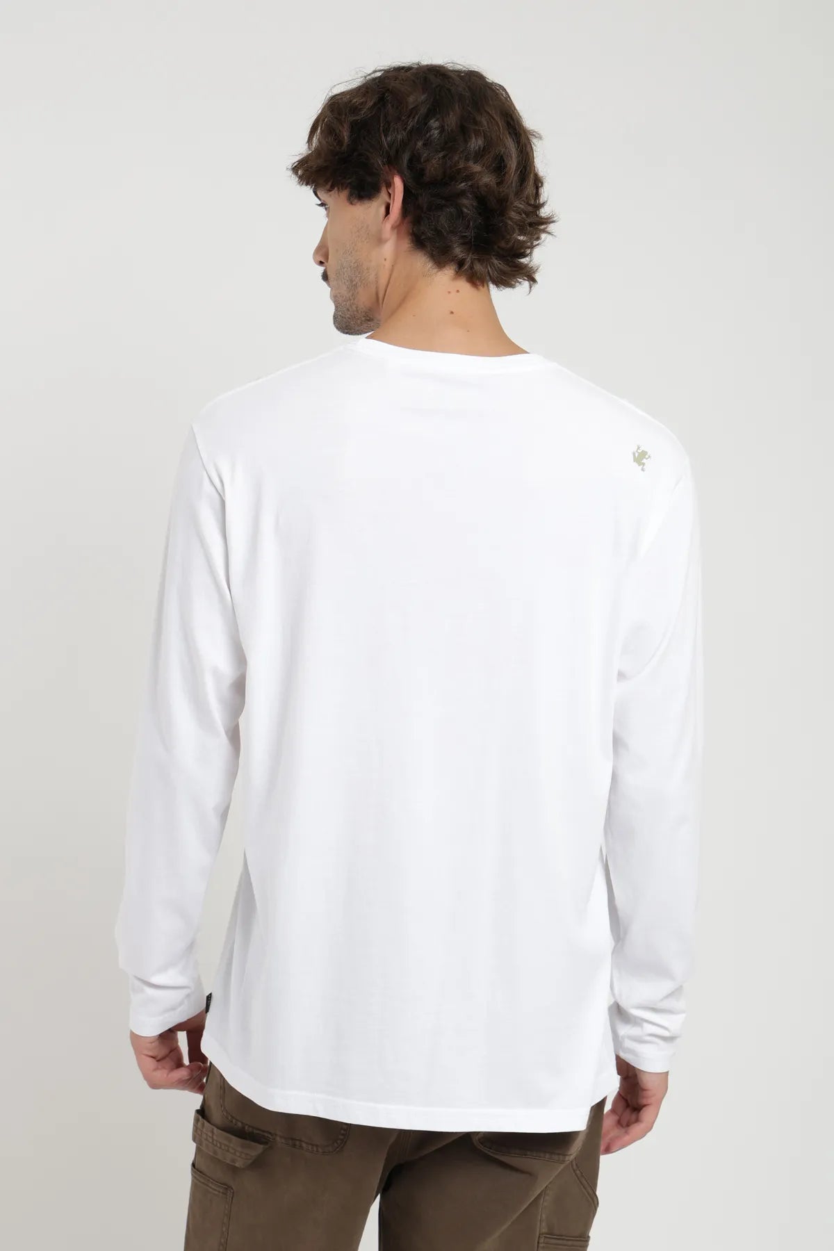 Polera manga larga hombre Dog blanco - Algodón orgánico - Frøens