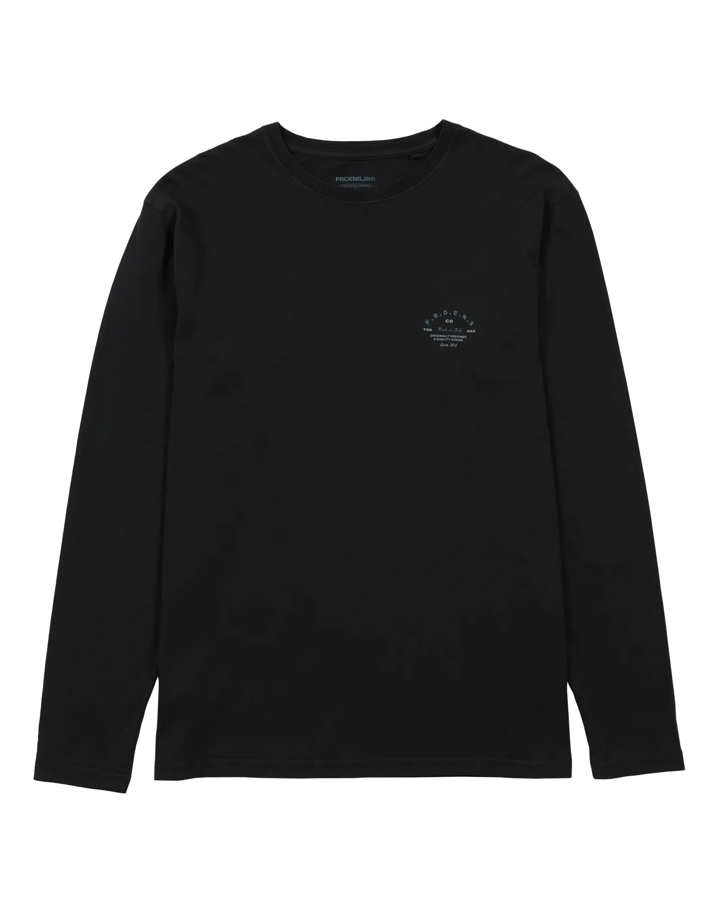 Polera manga larga hombre Text negro - Algodón orgánico - Frøens