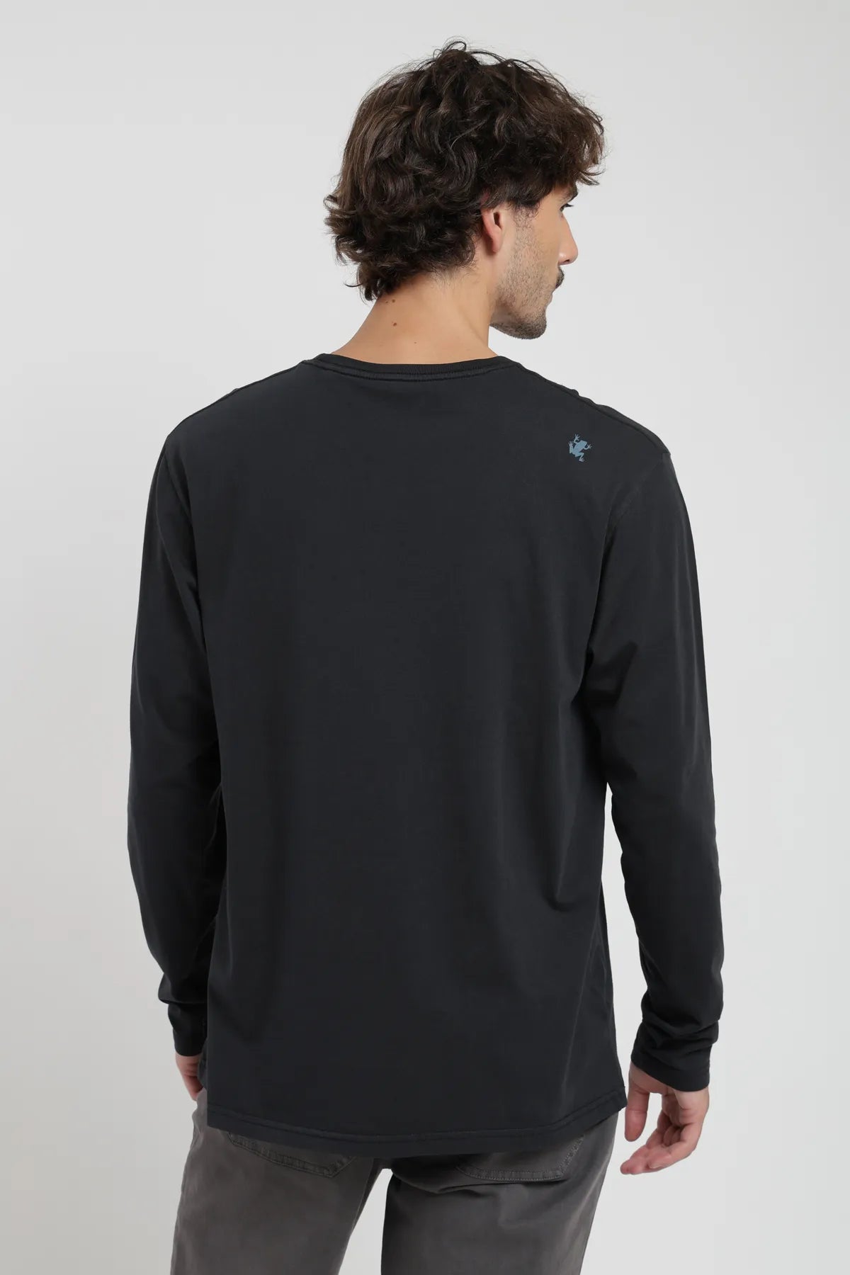 Polera manga larga hombre Text negro - Algodón orgánico - Frøens