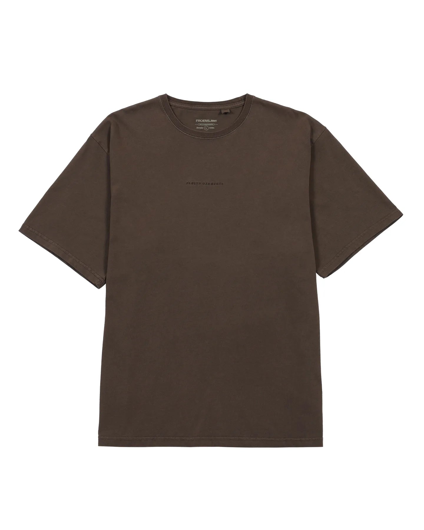 Polera manga corta hombre Oversize café - Algodón orgánico - Frøens