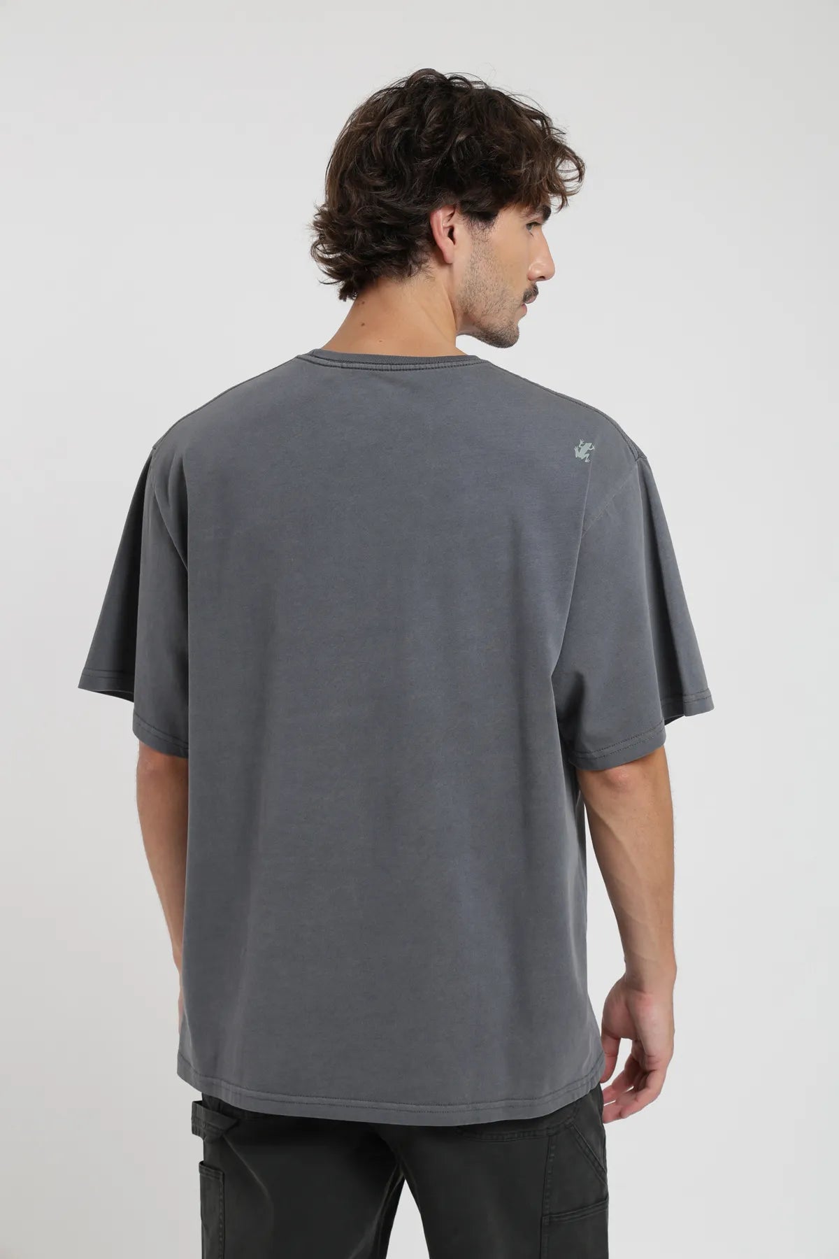 Polera manga corta hombre Oversize grafito - Algodón orgánico - Frøens