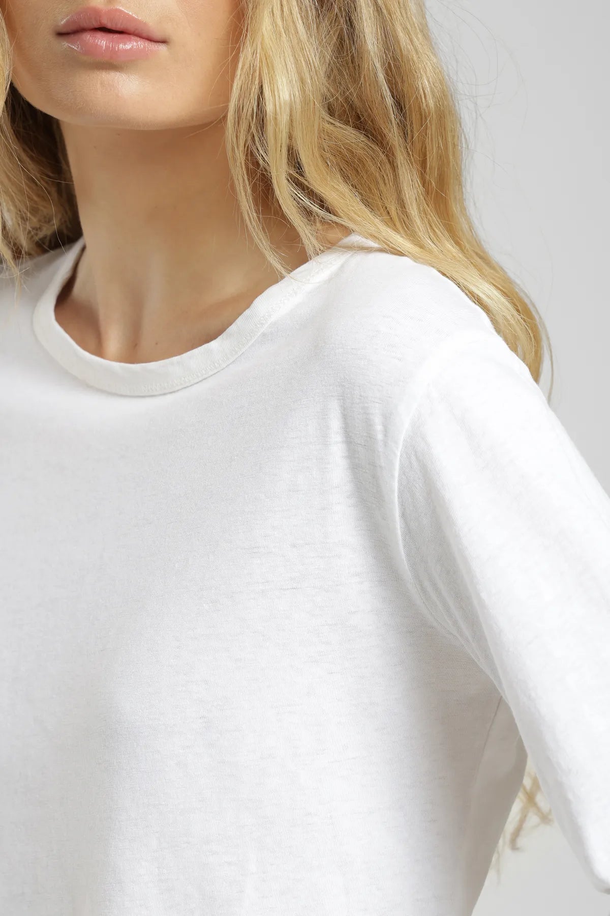 Polera manga larga mujer Lino blanco - Frøens