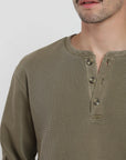 Polerón hombre Atlántico olivo - Algodón orgánico - Frøens