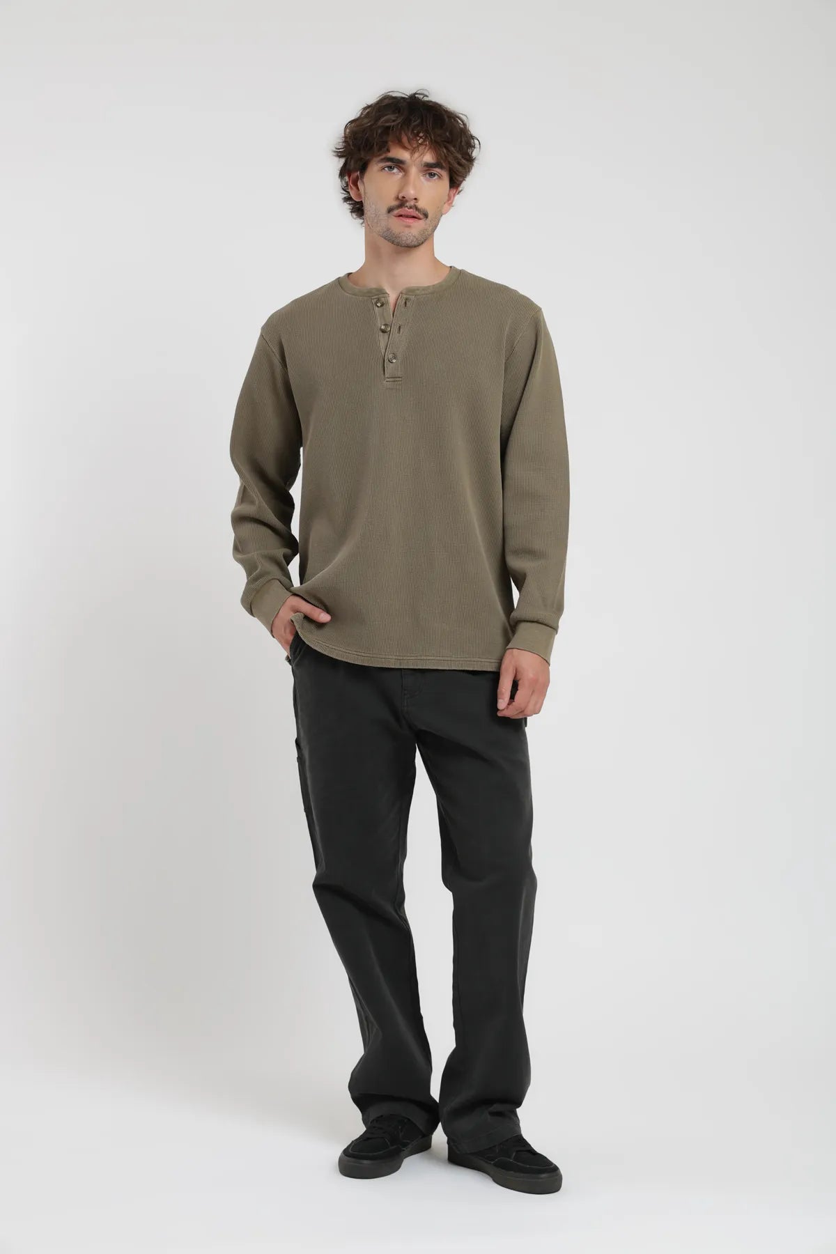 Polerón hombre Atlántico olivo - Algodón orgánico - Frøens