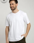 Polera manga corta hombre Plain blanco - Algodón orgánico