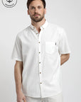 Camisa manga corta Classic blanco - Algodón orgánico + lino