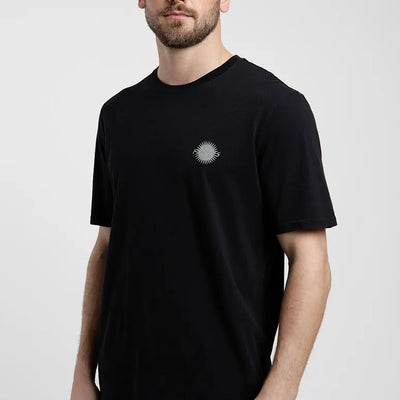 Polera manga corta hombre Sol negro - Algodón orgánico