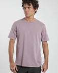 Polera manga corta hombre Heavyweight Plain rosado - Algodón orgánico