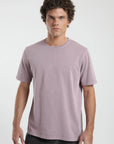 Polera manga corta hombre Heavyweight Plain rosado - Algodón orgánico