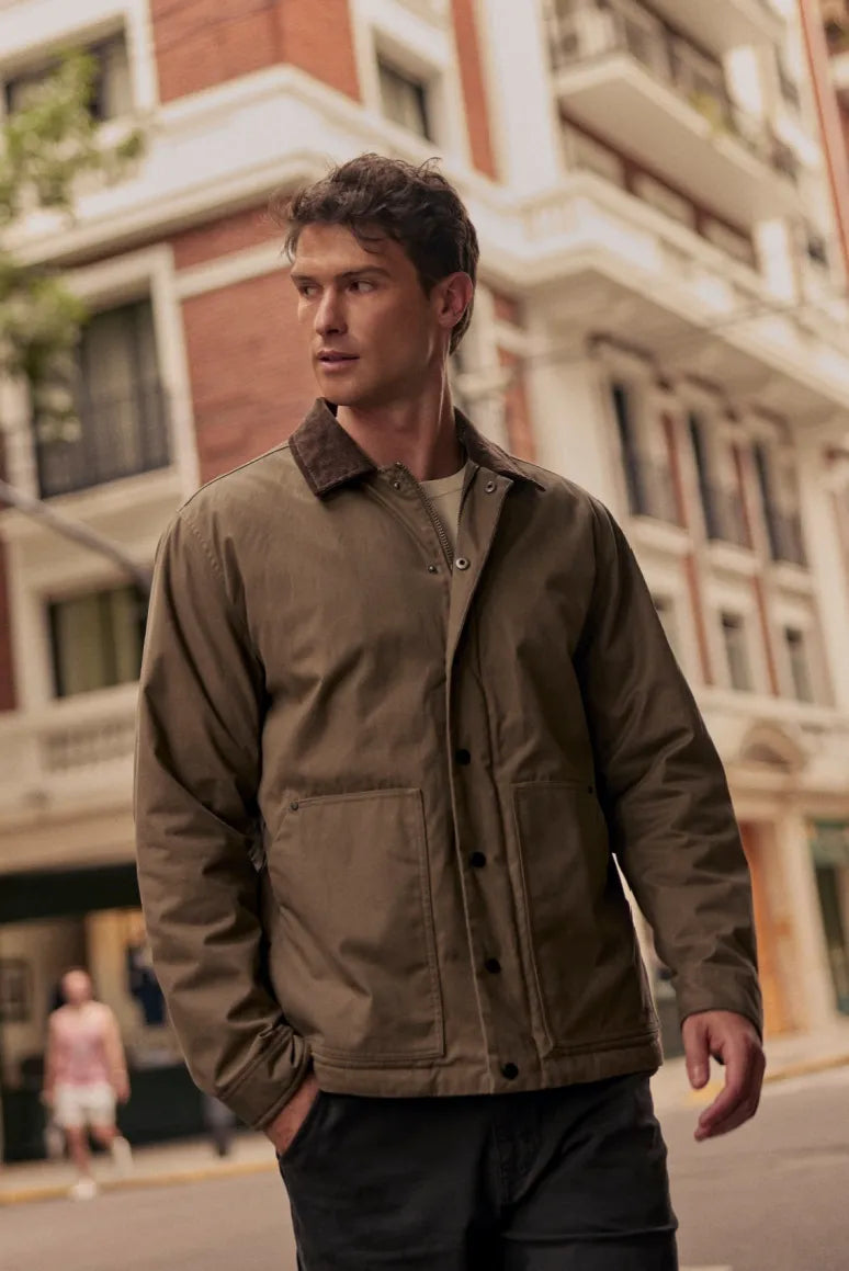 Chaqueta hombre Field olivo - Algodón orgánico - Frøens