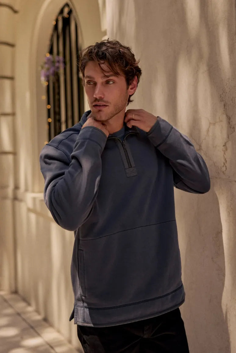 Polerón hombre Lotus azul - Algodón orgánico - Frøens