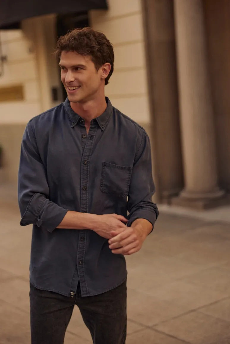 Camisa manga larga Urban azul - Frøens