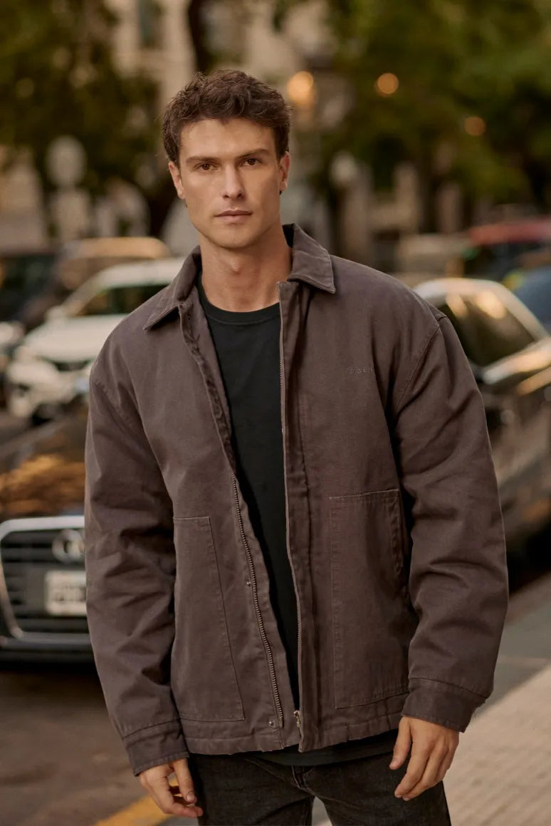 Chaqueta hombre Petrohué grafito - Algodón orgánico - Frøens