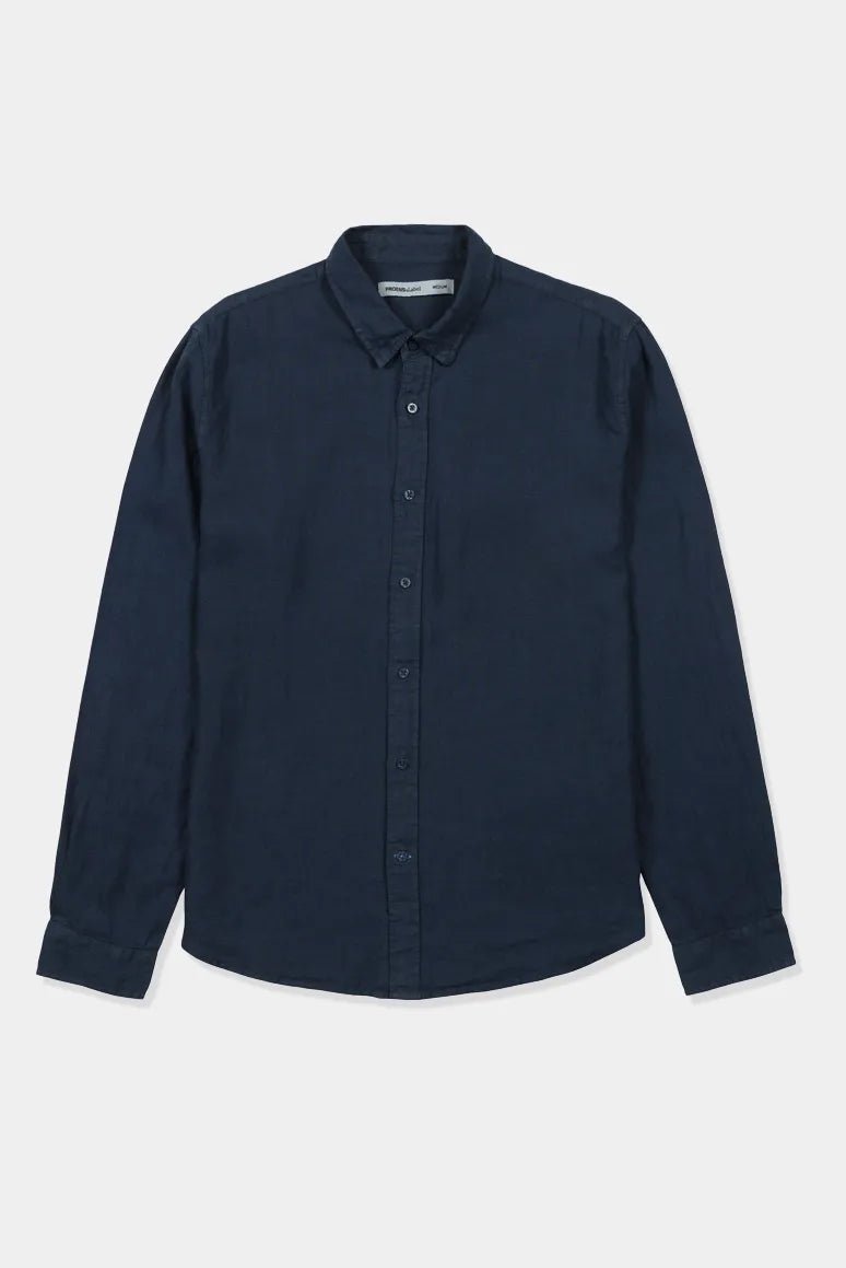 Label - Camisa manga larga amalfi 100% lino azul - Froens