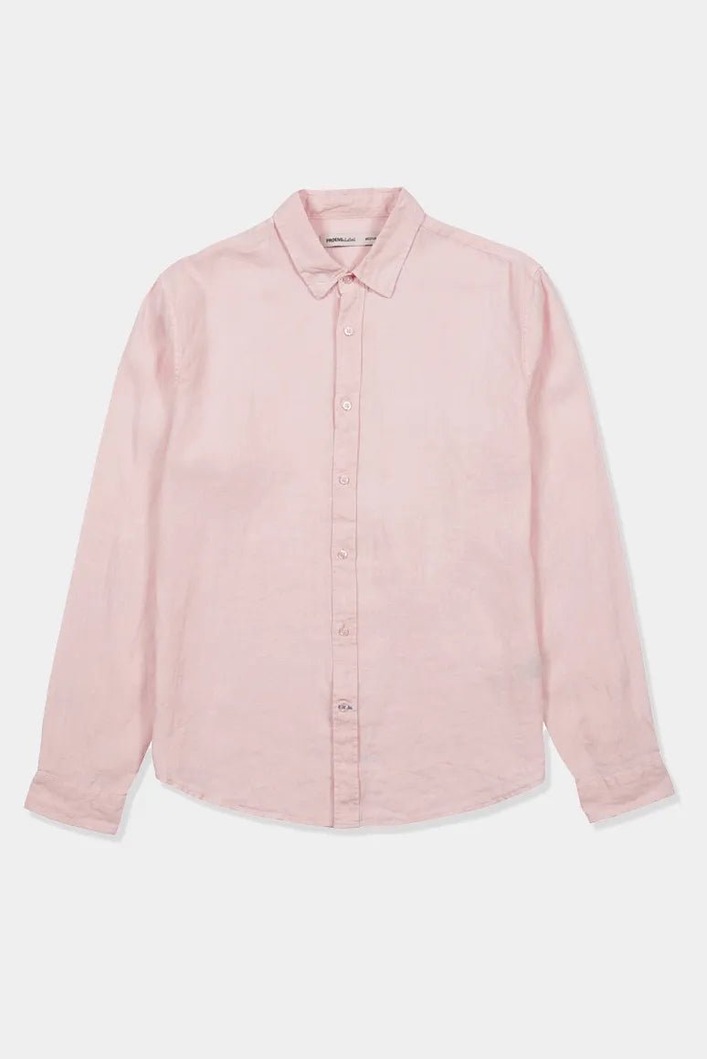 Label - Camisa manga larga amalfi 100% lino rosado - Froens